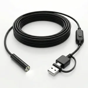 Cameră Endoscop 2 în 1 HD – Cablu 5m, Waterproof IP67, 6 LED-uri, Inspecții Auto și Industriale, Android/Windows