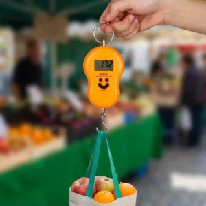 Cântar Electronic Portabil de Mână – Capacitate 40 kg, Afișaj Digital LCD, Funcție TARE și Design Ultra-Compact: Precizie și Confort pentru Pescuit, Piață și Bagaje de Călătorie