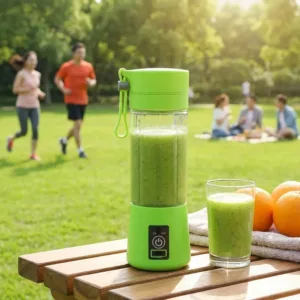 Blender Portabil USB 380ml – Smoothie Fresh, Baterie 2000mAh, Motor Puternic 15.000 RPM, Lamă Inox și Capac cu Filtru: Sănătate, Prospețime și Energie în Doar Câteva Secunde, Oriunde te-ai afla