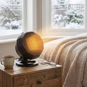 Mini Încălzitor Electric Portabil cu Ventilator 1800W – Încălzire Ultra-Rapidă, Termostat de Siguranță, Design Compact Modern, Silențios și Eficient: Confort Termic Imediat pentru Birou, Dormitor sau Călătorii