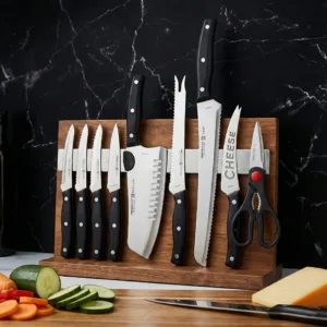 Set 13 Cuțite Miracle Blade World Class: Precizie Profesională, Oțel Forjat și Lame Concave pentru o Bucătărie de Elită
