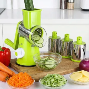 Răzătoare Manuală Tabletop Drum Grater: Feliere și Răzuire Instantanea 3-în-1