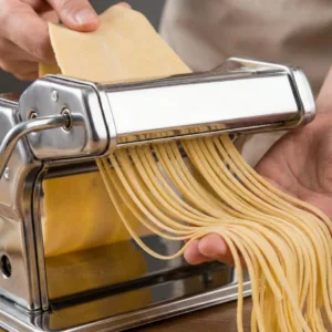 Aparat Manual de Făcut Tăiței din Inox – Mașină Aluat, 2 Grosimi de Tăiere, Prindere pe Masă, Lățime 150 mm