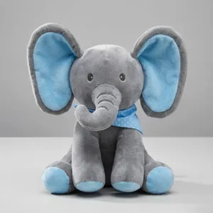 Elefant Interactiv Cucu-Bau – Mișcă Urechile, Cântă și se Joacă, 2 Moduri de Joc, Pluș Moale și Material Antialergic: Prietenul Magic pentru Dezvoltarea Senzorială și Emoțională a Copilului Tău (0+)