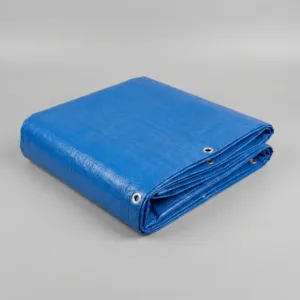 Prelată Impermeabilă Cover Design 5×6 m – Albastră, Rezistentă UV, Margine Dublă cu Capse, Pentru Acoperire Auto, Piscine, Camping și Uz Industrial