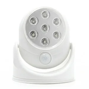 Bec cu Senzor de Mișcare fără Fir Light Angel – 7 LED-uri Ultra-Luminoase, Rotativ 360°, Rezistent la Intemperii, Pentru Interior și Exterior, Ideal pentru Scări, Terase, Grădini, Balcoane
