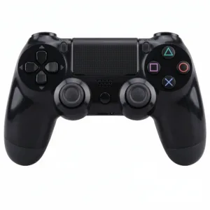 Controller Wireless Doubleshock 4 pentru PlayStation 4 – Gamepad ergonomic cu vibrații duale, LED Light Bar și senzori de mișcare, Negru