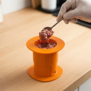 Dispozitiv pentru Preparat Mici și Cârnați – Presă Manuală pentru 7 Mici Simultan, Design Ergonomic, Ideal pentru Carne Tocată Proaspătă și Grătar Acasă