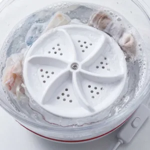 Mini Mașină de Spălat Portabilă USB – Design Compact și Silențios, Turbină Rotativă, Ideală pentru Rufe Ușoare, Călătorii, Studenți și Spații Mici